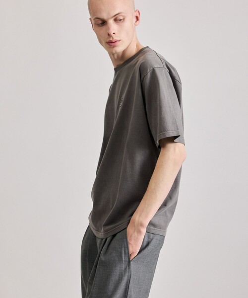 Saturdays NYC(サタデーズ ニューヨークシティ )の「Pigment Dyed/S Relax SS Tee(Tシャツ/カットソー・メンズ・グリーン/キナリ/チャコールグレー・S/M/L/XL)」の9枚目の写真