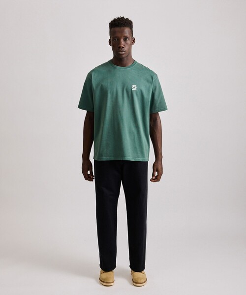 Saturdays NYC(サタデーズ ニューヨークシティ )の「Pigment Dyed/S Relax SS Tee(Tシャツ/カットソー・メンズ・グリーン/キナリ/チャコールグレー・S/M/L/XL)」の15枚目の写真