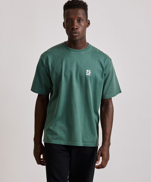Saturdays NYC(サタデーズ ニューヨークシティ )の「Pigment Dyed/S Relax SS Tee(Tシャツ/カットソー・メンズ・グリーン/キナリ/チャコールグレー・S/M/L/XL)」の21枚目の写真