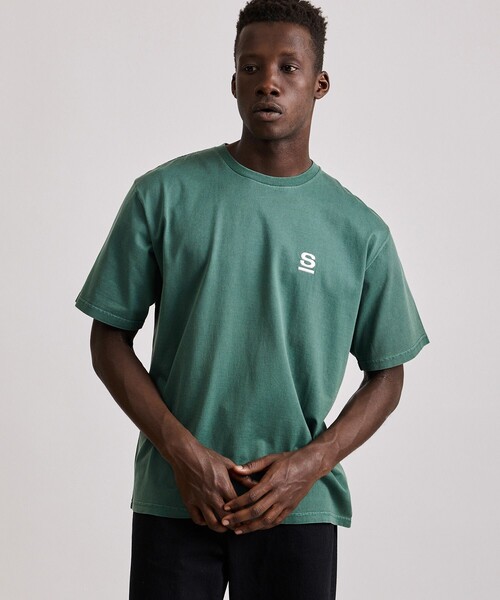 Saturdays NYC(サタデーズ ニューヨークシティ )の「Pigment Dyed/S Relax SS Tee(Tシャツ/カットソー・メンズ・グリーン/キナリ/チャコールグレー・S/M/L/XL)」の3枚目の写真