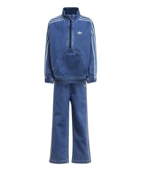 adidas(アディダス)の「adidas Originals DENIM SET(アディダス オリジナルス デニムセット)(セットアップ・キッズ・ネイビー系・100)」の2枚目の写真