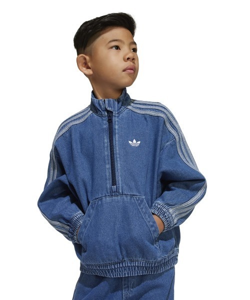 adidas(アディダス)の「adidas Originals DENIM SET(アディダス オリジナルス デニムセット)(セットアップ・キッズ・ネイビー系・100)」の7枚目の写真