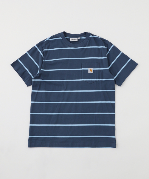 Carhartt WIP(カーハートダブリューアイピー)の「CARHARTT WIP / カーハート ダブリューアイピー S/S AIKEN POCKET T-SHIRT I034487(Tシャツ/カットソー・メンズ・ブルー系その他/ブラック・LARGE/MEDIUM)」の2枚目の写真