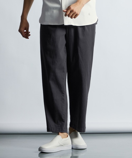 LANVIN en Bleu(ランバンオンブルー)の「超伸縮 麻混「ガムストレッチ」製品染め イージーバギーパンツ(その他パンツ・メンズ・キナリ/スミクロ/グレイッシュベージュ・46/48/50/52)」の3枚目の写真