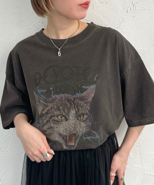 apres jour mignon(アプレジュールミニョン)の「ユニセックスピグメントヴィンテージTシャツ【ZOZOTOWN限定アイテム】(Tシャツ/カットソー・レディース・ホワイト系その他/オフホワイト/チャコールグレー/その他/ブラウン系その他/グレー系その他/ブラック系その他・フリー/SMALL/X-LARGE)」の1枚目の写真