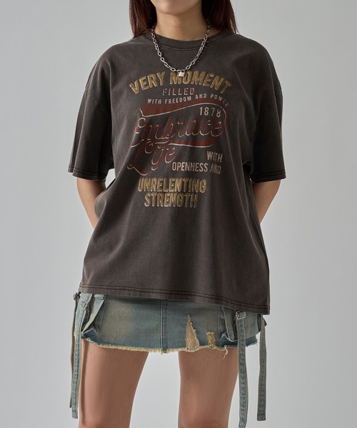 apres jour mignon(アプレジュールミニョン)の「ユニセックスピグメントヴィンテージTシャツ【ZOZOTOWN限定アイテム】(Tシャツ/カットソー・レディース・ホワイト系その他/オフホワイト/チャコールグレー/その他/ブラウン系その他/グレー系その他/ブラック系その他・フリー/SMALL/X-LARGE)」の22枚目の写真