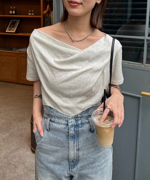 6色展開】オフショルTシャツ（Tシャツ/カットソー）｜mystic