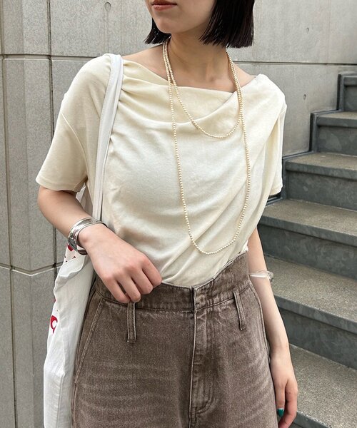 非常に高い品質 6色展開】オフショルTシャツ（Tシャツ/カットソー）｜mystic トップス