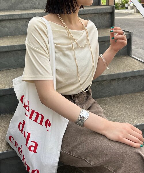 6色展開】オフショルTシャツ（Tシャツ/カットソー）｜mystic