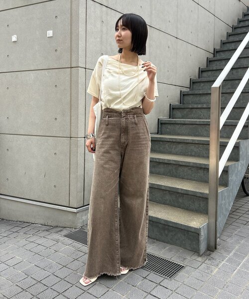 6色展開】オフショルTシャツ（Tシャツ/カットソー）｜mystic