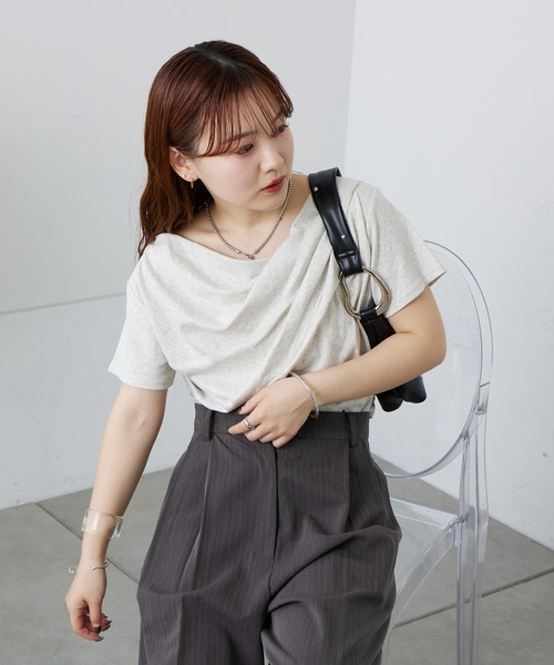 6色展開】オフショルTシャツ（Tシャツ/カットソー）｜mystic