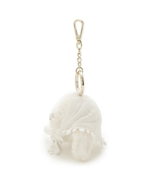 SNIDEL(スナイデル)の「スカーフモッフィーチャーム(キーホルダー・レディース・アイボリー/ブラウン/ピンク/イエロー・FREE)」の10枚目の写真