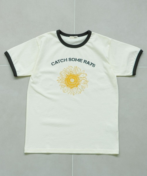 セール】【eLur】サンフラワーリンガーT（Tシャツ/カットソー