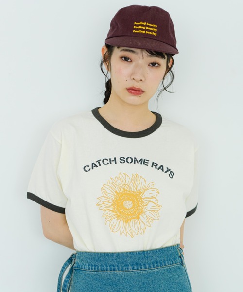 eLur(エラー)の「サンフラワーリンガーT(Tシャツ/カットソー・レディース・オレンジ/アイボリー・FREE)」の11枚目の写真