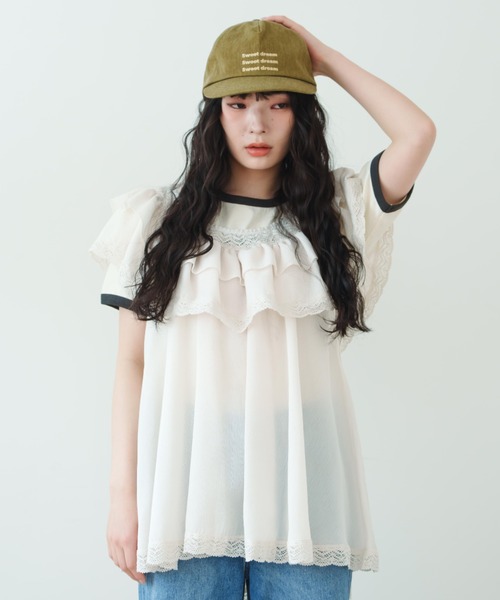 tシャツ 「eLur」サンフラワーリンガーT レディース eLur tシャツ 「eLur」サンフラワーリンガーT レディース