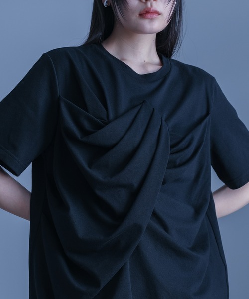 kOhAKU（コハク）の「【機能素材】『フロントドレープカットソー』（Tシャツ/カットソー・レディース・ブラック/ブルー・1/2）」の18枚目の写真