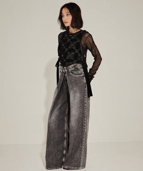 misa　MAISON SPECIAL　スタッズデニムビスチェ 完売品 Studs Denim Bustier/スタッズデニムビスチェ【MAISON SPECIAL