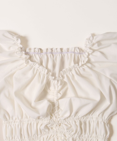 PHILLY（フィリー）の「【PHILLY】2WAYドロスト半袖ブラウス（シャツ/ブラウス・レディース・ホワイト/ブラック・FREE）」の15枚目の写真