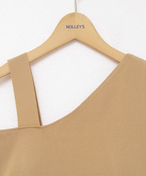 NOLLEY’S（ノーリーズ）の「◇【WEB限定】アシンメトリーカップ付きタンクトップ（タンクトップ・レディース・ブラック/オフホワイト/キャメル・38）」の11枚目の写真