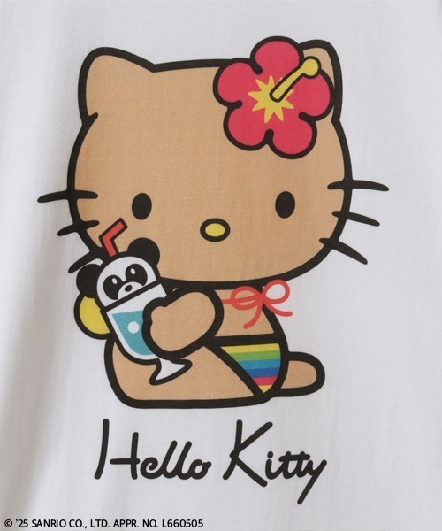 Candy Stripper(キャンディストリッパー)の「【HELLO KITTY】GAL BIG Tシャツ(Tシャツ/カットソー・レディース・ブラック/オフホワイト・FREE)」の4枚目の写真