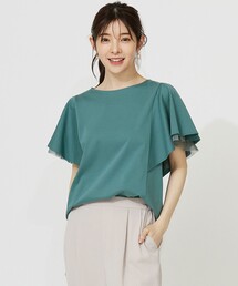 フリルスリーブ コットン」に該当するTシャツ/カットソー