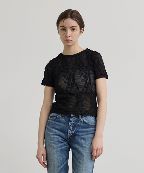 INSCRIBE アンスクリア　ショート丈Tシャツ INSCRIRE（アンスクリア）｜Tシャツ/カットソー一覧 - WEAR