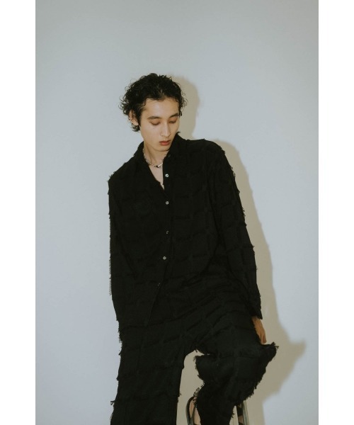 fringe switching shirt(unisex)（シャツ/ブラウス）｜Knuth