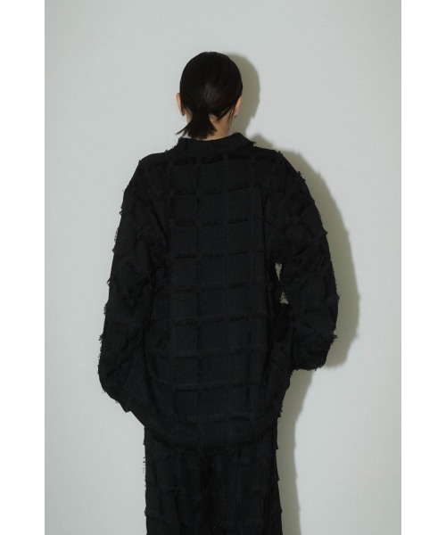 Knuth Marf(クヌースマーフ)の「fringe switching shirt(unisex)(シャツ/ブラウス・レディース・ブラック・SMALL)」の12枚目の写真