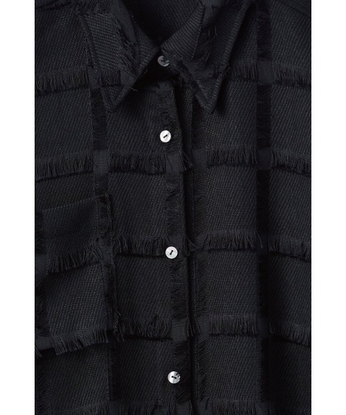 fringe switching shirt(unisex)（シャツ/ブラウス）｜Knuth