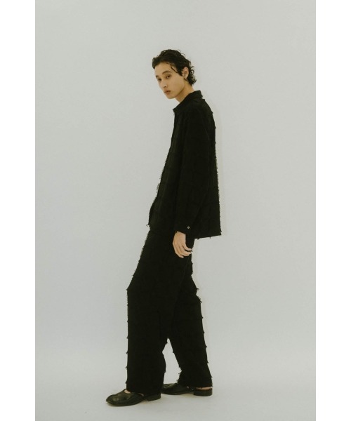 Knuth Marf(クヌースマーフ)の「fringe switching shirt(unisex)(シャツ/ブラウス・レディース・ブラック・SMALL)」の17枚目の写真