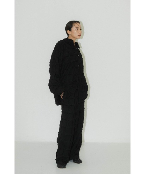 Knuth Marf(クヌースマーフ)の「fringe switching shirt(unisex)(シャツ/ブラウス・レディース・ブラック・SMALL)」の20枚目の写真