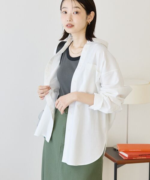 AMERICAN HOLIC(アメリカンホリック)の「バイカラーテレコタンクトップ(タンクトップ・レディース・アイボリー/チャコールグレー/ライトベージュ/ネイビー・M/L)」の14枚目の写真