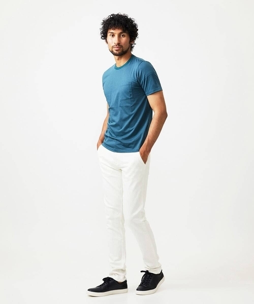 MICHEL KLEIN HOMME (ミッシェルクランオム)の「ニット衿クルーネックカットソー(Tシャツ/カットソー・メンズ・ブラック/グリーン/ネイビー・MEDIUM/LARGE/X-LARGE)」の4枚目の写真