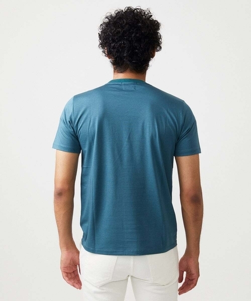 MICHEL KLEIN HOMME (ミッシェルクランオム)の「ニット衿クルーネックカットソー(Tシャツ/カットソー・メンズ・ブラック/グリーン/ネイビー・MEDIUM/LARGE/X-LARGE)」の6枚目の写真