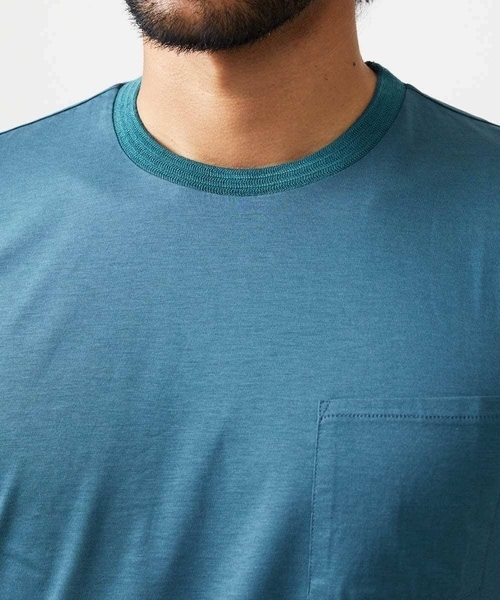 MICHEL KLEIN HOMME (ミッシェルクランオム)の「ニット衿クルーネックカットソー(Tシャツ/カットソー・メンズ・ブラック/グリーン/ネイビー・MEDIUM/LARGE/X-LARGE)」の7枚目の写真