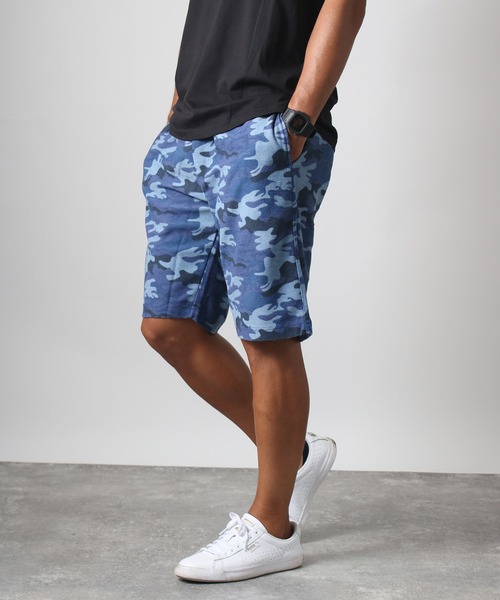 NYLAUS(ナイラス)の「ミニ裏毛 総柄 ショートパンツ(その他パンツ・メンズ・ブラック/グレー/ネイビー/チャコール・M/L/LL)」の4枚目の写真