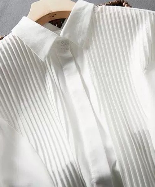 Beststore(ベストストア)の「フレンチスリーブ ブラウス シャツブラウス 半袖(シャツ/ブラウス・レディース・ブルー/ホワイト・FREE)」の6枚目の写真