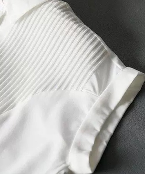Beststore(ベストストア)の「フレンチスリーブ ブラウス シャツブラウス 半袖(シャツ/ブラウス・レディース・ブルー/ホワイト・FREE)」の7枚目の写真