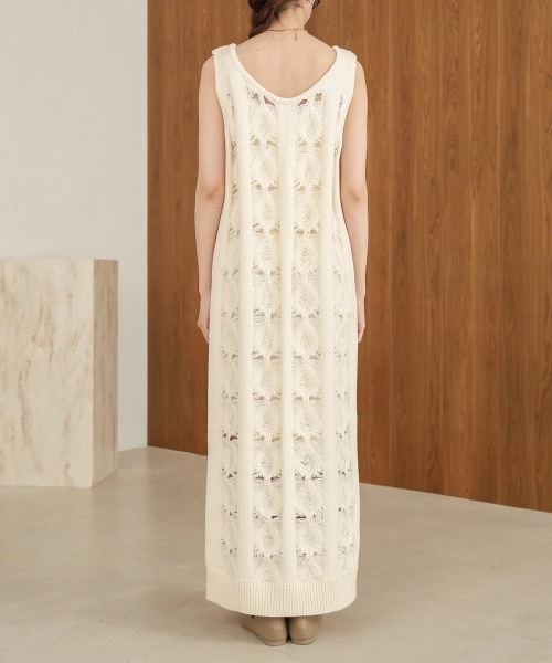 Bab(バブ)の「【S・Mサイズ展開】ミックス編みニットワンピース(ワンピース・レディース・アイボリー/グレー・SMALL/MEDIUM)」の20枚目の写真