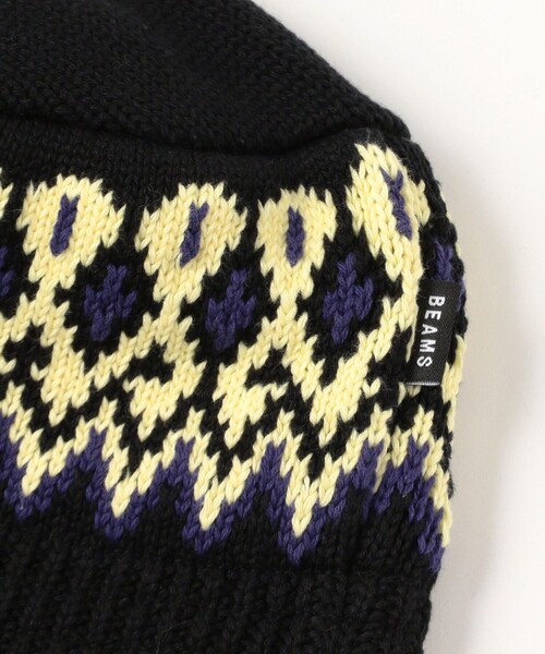 BEAMS（ビームス）の「ジャカード ニット バケットハット（ニットキャップ/ビーニー・メンズ・グリーン/ブラック/グレー/ネイビー・ONE SIZE）」の6枚目の写真