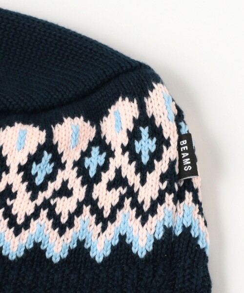 BEAMS（ビームス）の「ジャカード ニット バケットハット（ニットキャップ/ビーニー・メンズ・グリーン/ブラック/グレー/ネイビー・ONE SIZE）」の9枚目の写真