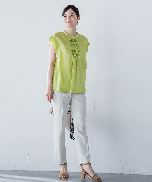 LAUTREAMONT(ロートレアモン)の「シェルタリングドライオックステーパードパンツ≪洗濯機で洗える≫(スラックス・レディース・ベージュ/ブラック・7号/9号/11号)」の7枚目の写真