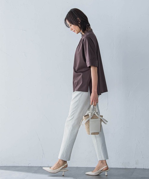 LAUTREAMONT(ロートレアモン)の「シェルタリングドライオックステーパードパンツ≪洗濯機で洗える≫(スラックス・レディース・ベージュ/ブラック・7号/9号/11号)」の18枚目の写真