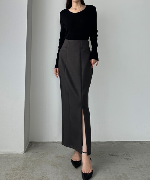 セール】ポケットデザインファスナースリットIラインポンチ