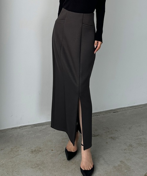 Louere(ルエレ)の「ポケットデザインファスナースリットIラインポンチスカート(スカート・レディース・ブラック/ブラウン/チャコール・X-LARGE/LARGE/MEDIUM/SMALL)」の13枚目の写真