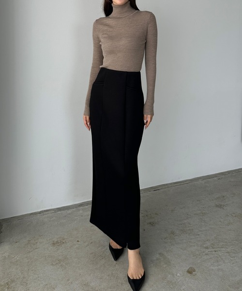 Louere(ルエレ)の「ポケットデザインファスナースリットIラインポンチスカート(スカート・レディース・ブラック/ブラウン/チャコール・X-LARGE/LARGE/MEDIUM/SMALL)」の21枚目の写真