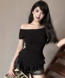 オフショル オフショルダー」に該当するトップス（ブラック/黒色系
