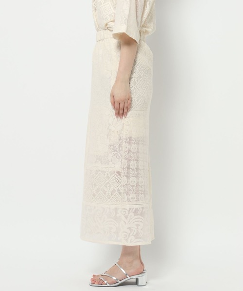 LOWRYS FARM（ローリーズファーム）の「パッチワークレーススカート  328000（スカート・レディース・ブラック/アイボリー・FREE）」の12枚目の写真