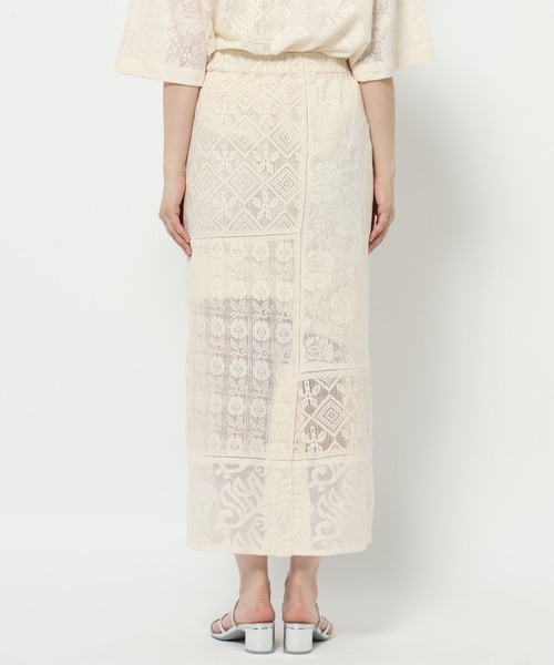 LOWRYS FARM（ローリーズファーム）の「パッチワークレーススカート  328000（スカート・レディース・ブラック/アイボリー・FREE）」の11枚目の写真