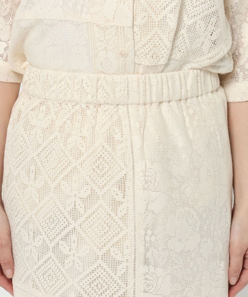 LOWRYS FARM（ローリーズファーム）の「パッチワークレーススカート  328000（スカート・レディース・ブラック/アイボリー・FREE）」の8枚目の写真